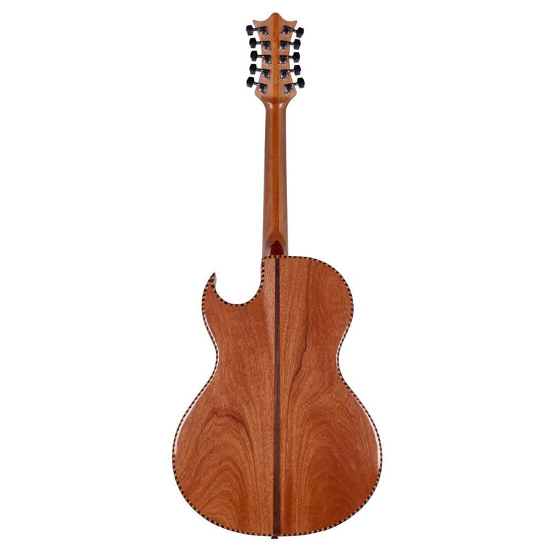 Cantabella Bajo Quinto Libertad - Mahogany with Black Mica and Letters with Tuner and Stand-bajo quinto-Cantabella- Hermes Music