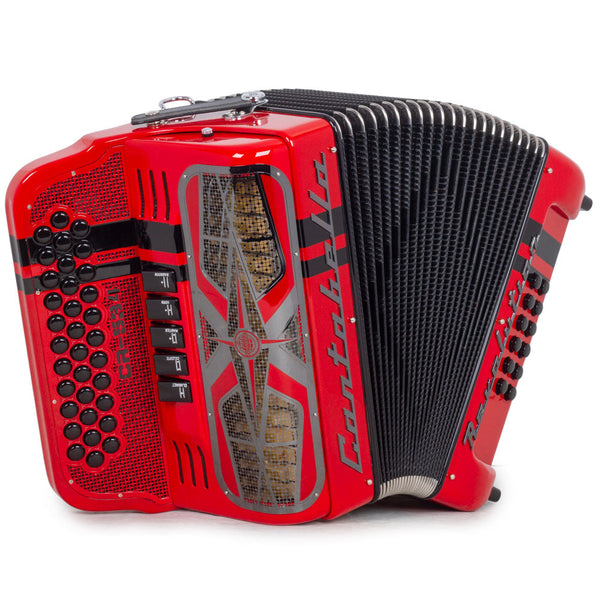 Cantabella Revolution 534 Accordion 5 Switch GCF Red-accordion-Cantabella- Hermes Music