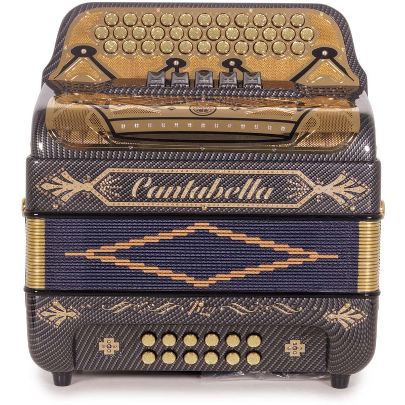 Cantabella Rey II 5 Switch FBE Carbon with Gold Designs-accordion-Cantabella-Hermes Music