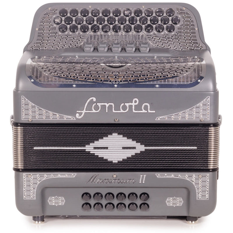 Sonola Maximum II Accordion FBE 5 Switches Matte Gray-accordion-Sonola-Hermes Music