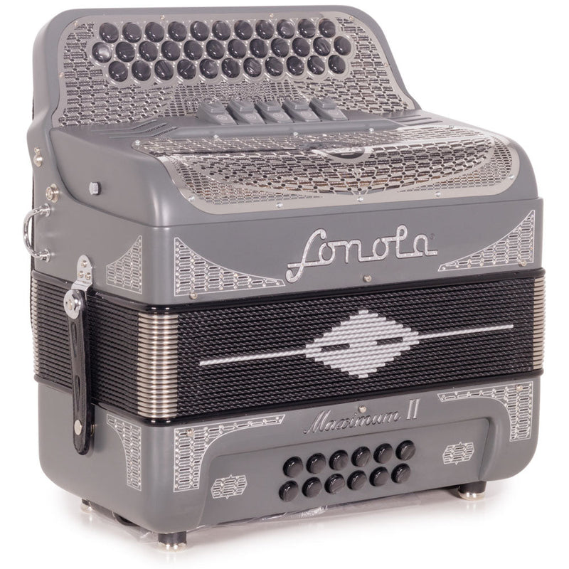 Sonola Maximum II Accordion FBE 5 Switches Matte Gray-accordion-Sonola-Hermes Music