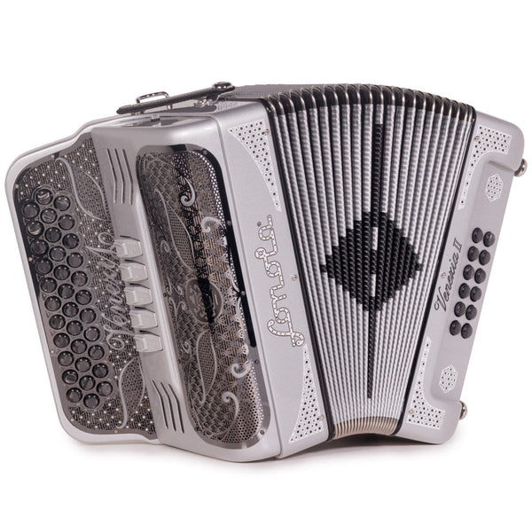 Sonola Venezia II Accordion 5 Switch FBE Silver Glitter with Silver-accordion-Sonola-Hermes Music