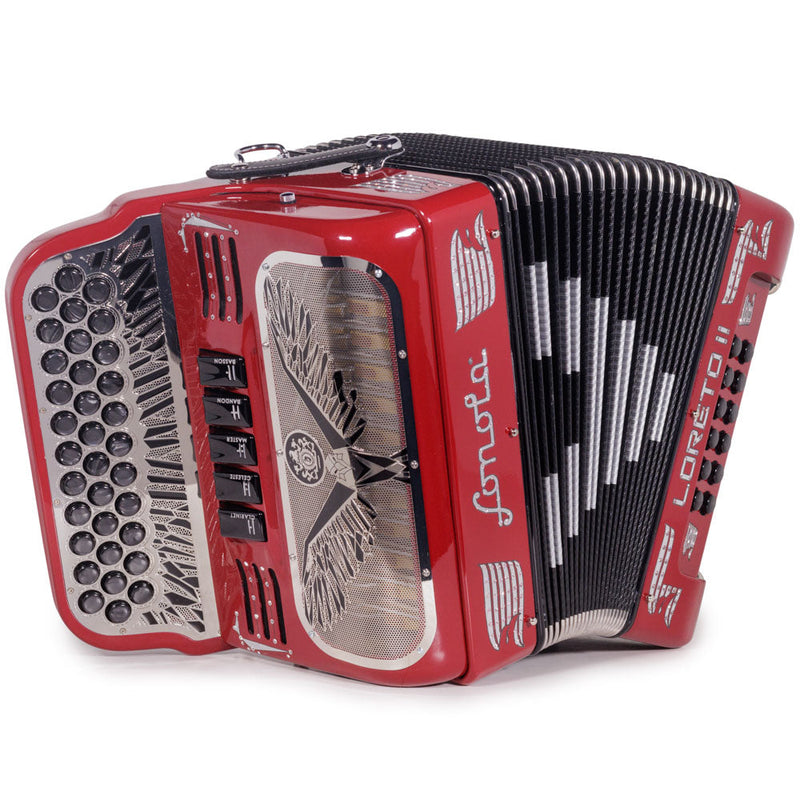 Sonola Loreto II Ultra Compact II Acordeon 5 Registros FBE Marron con Plateado