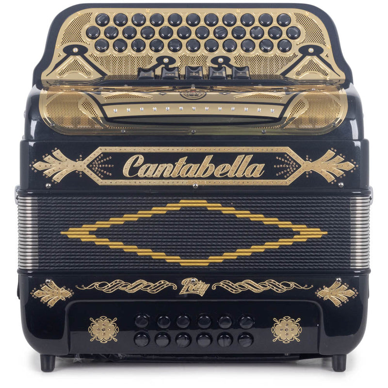 Cantabella Rey II Accordion 5 Switch EAD Black with Gold-accordion-Cantabella-Hermes Music