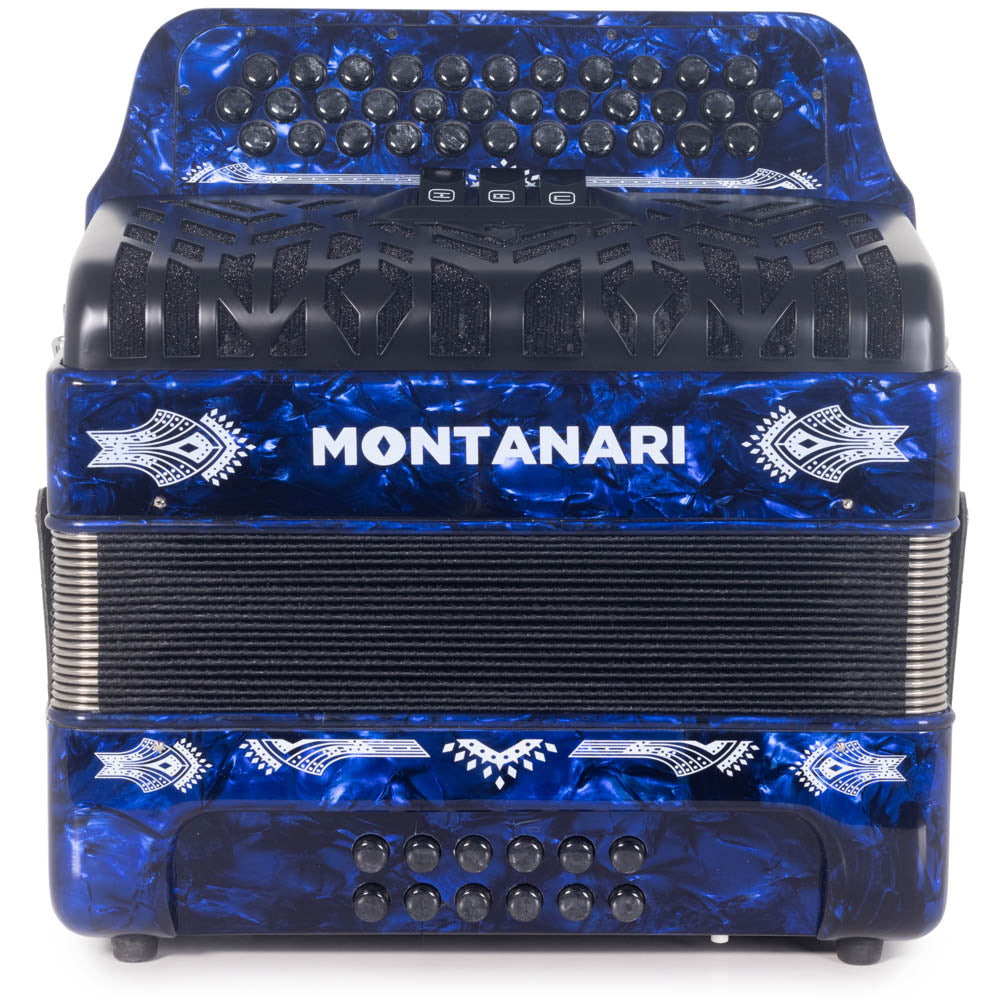 Montanari CM II 3412 Acordeón 3 Registros FA Azul