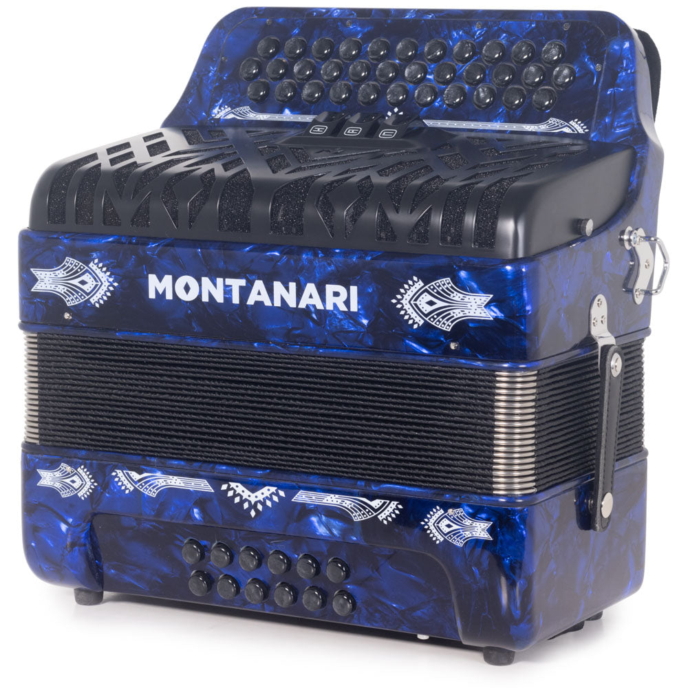 Montanari CM II 3412 Acordeón 3 Registros FA Azul