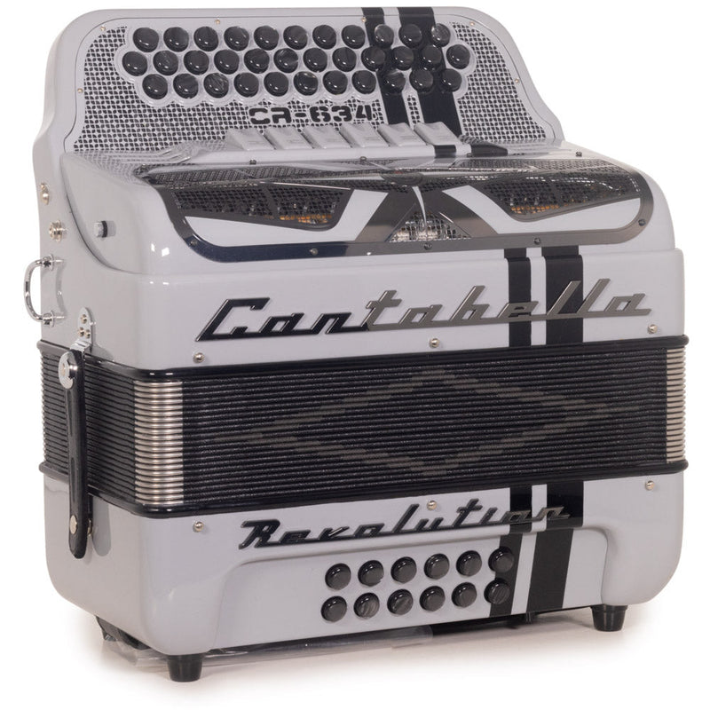 Cantabella Revolution 634 Accordion 6 Switch FBE/EAD Gray with Black-accordion-Cantabella-Hermes Music