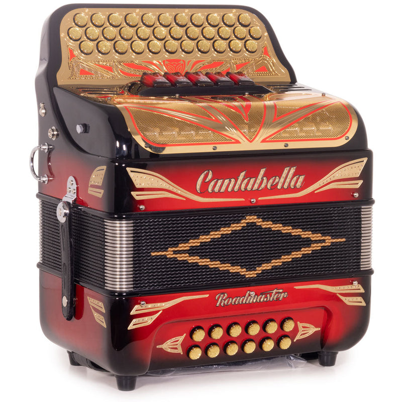 Cantabella Roadmaster Acordeón Ultra Compacto 5 Registros MI Rojo a Negro