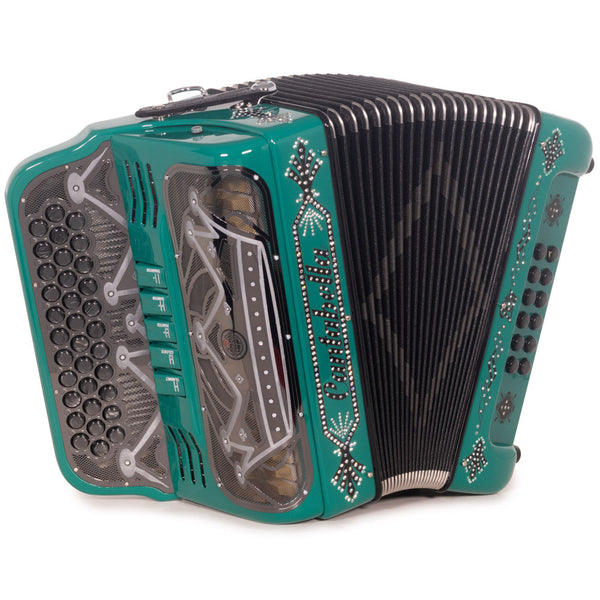 Cantabella Rey II Acordeon 5 Registros FA Verde con Negro