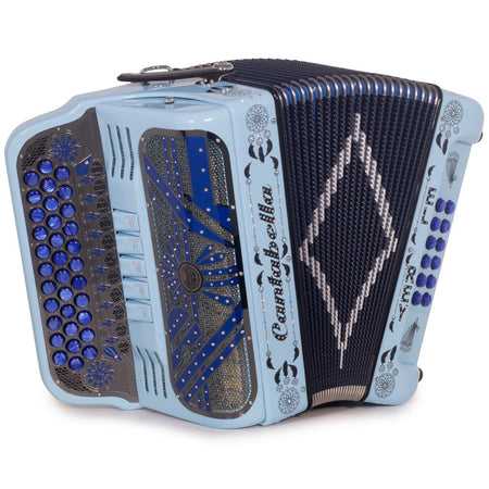 Cantabella El Rey Accordion Special Edition Ramon Ayala 5 Switch FBE Blue with Black-accordion-Cantabella-Hermes Music