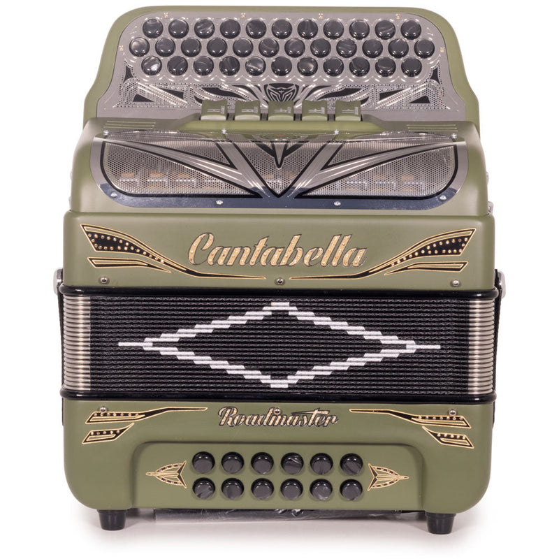 Cantabella Roadmaster Accordion Ultra Compact 5 Switch EAD Matte Olive Green-Accordions & Concertinas-Cantabella-Hermes Music