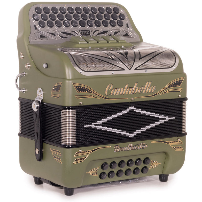 Cantabella Roadmaster Accordion Ultra Compact 5 Switch EAD Matte Olive Green-Accordions & Concertinas-Cantabella-Hermes Music