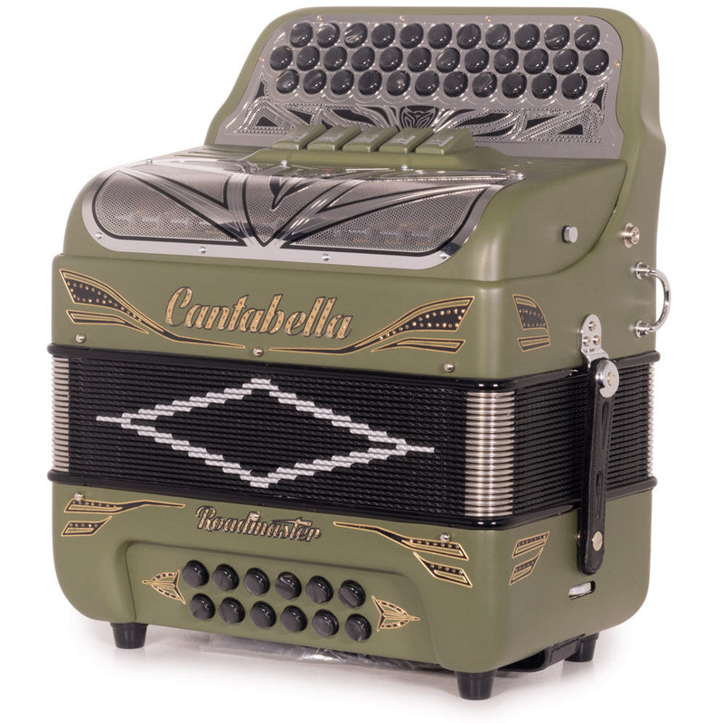 Cantabella Roadmaster Accordion Ultra Compact 5 Switch EAD Matte Olive Green-Accordions & Concertinas-Cantabella-Hermes Music