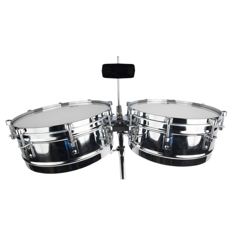 5D2 Set of Timbales With Cowbell and Stand-percussion-5D2- Hermes Music