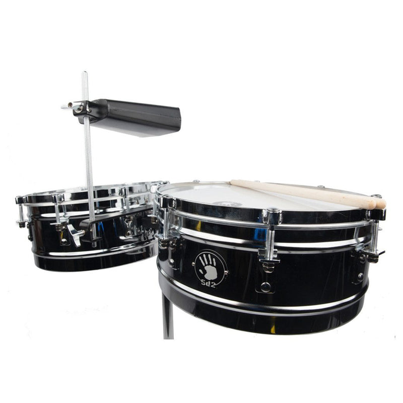 5D2 Set of Timbales With Cowbell and Stand-percussion-5D2- Hermes Music