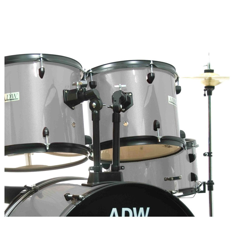 ADW Nebula 5 Piece Complete Drum Set - Sparkling White-drumset-ADW- Hermes Music