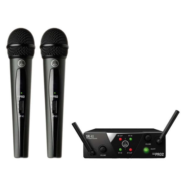 AKG WMS40 Mini Dual Vocal Set Wireless Microphone System US25B/D-microphone-AKG- Hermes Music