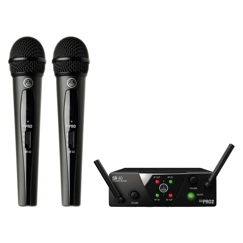AKG WMS40 Mini Dual Vocal Set Wireless Microphone System US25B/D-microphone-AKG- Hermes Music
