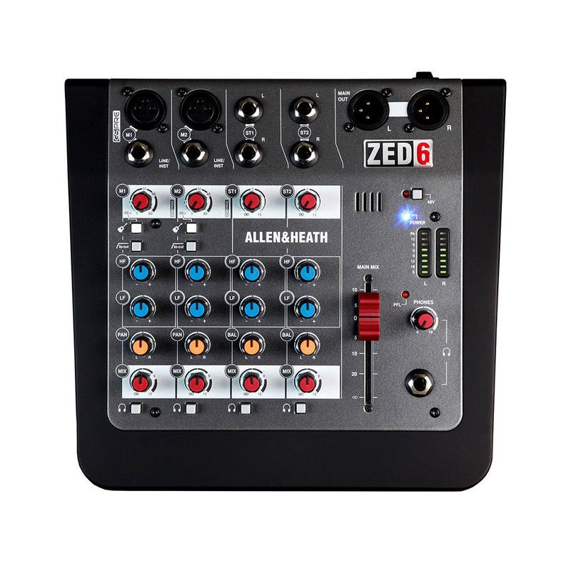 Allen & Heath AH-ZED6 Compact 6 Input Analog Mixer-mixer-Allen & Heath- Hermes Music