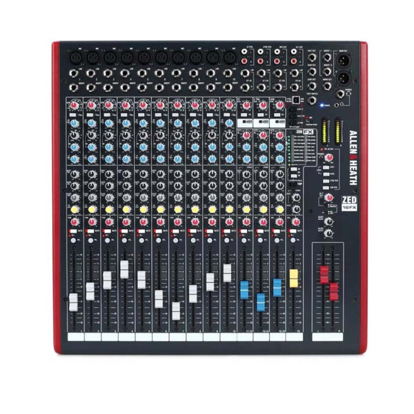 Allen & Heath ZED-16FX 16-channel Mixer with USB Audio Interface and Effects-mixer-Allen & Heath- Hermes Music