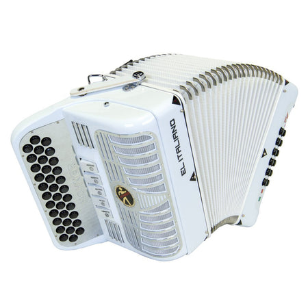 Anacleto El Italiano III Accordion 5 Switches EAD White-accordion-Anacleto- Hermes Music