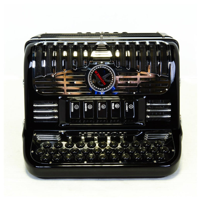 Anacleto El Italiano III Accordion GCF 5 Switches Black-accordion-Anacleto- Hermes Music