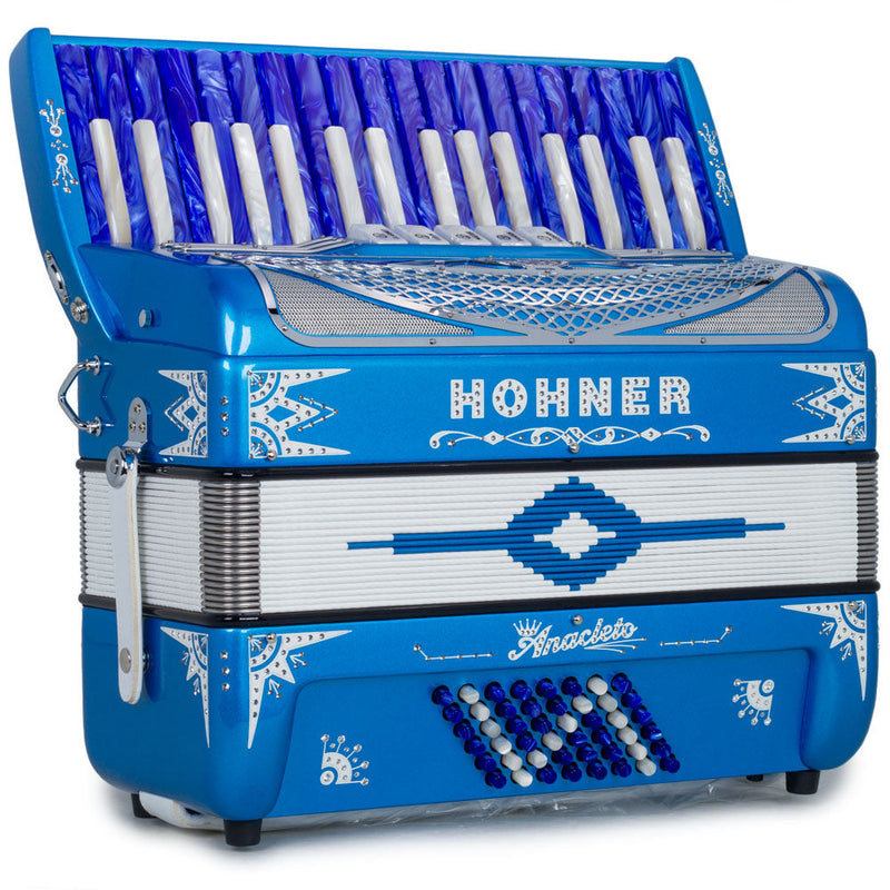 Anacleto Latino III Accordion 34/48 5 Switches Blue-accordion-Anacleto- Hermes Music