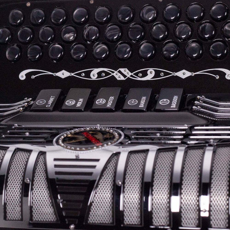Anacleto Limited Edition Stellar 5 Switches FBE Black-accordion-Anacleto- Hermes Music