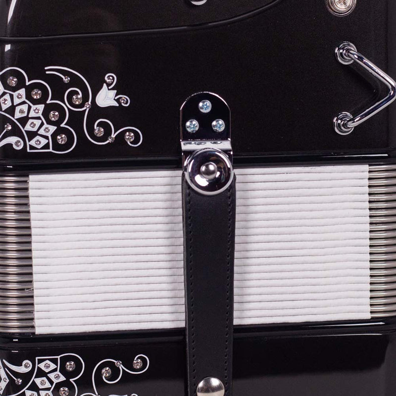 Anacleto Limited Edition Stellar 5 Switches FBE Black-accordion-Anacleto- Hermes Music