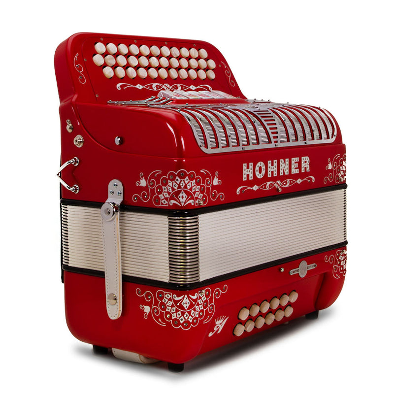 Anacleto Limited Edition Stellar 5 Switches FBE Red-accordion-Anacleto- Hermes Music