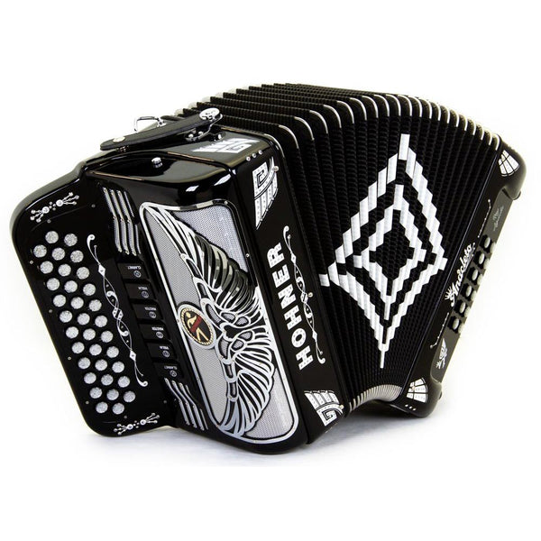 Anacleto Rey Aguila Accordion FBE/EAD 6 Switch Black-accordion-Anacleto- Hermes Music