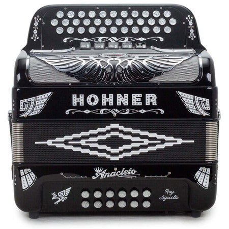 Anacleto Rey Aguila FBE 5 Switches Black Compact-accordion-Anacleto- Hermes Music