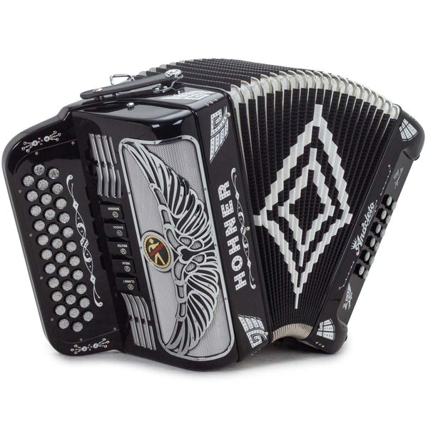 Anacleto Rey Aguila FBE 5 Switches Black Compact-accordion-Anacleto- Hermes Music