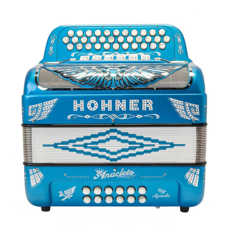 Anacleto Rey Aguila FBE/EAD 6 Switches Blue Metallic-accordion-Anacleto- Hermes Music