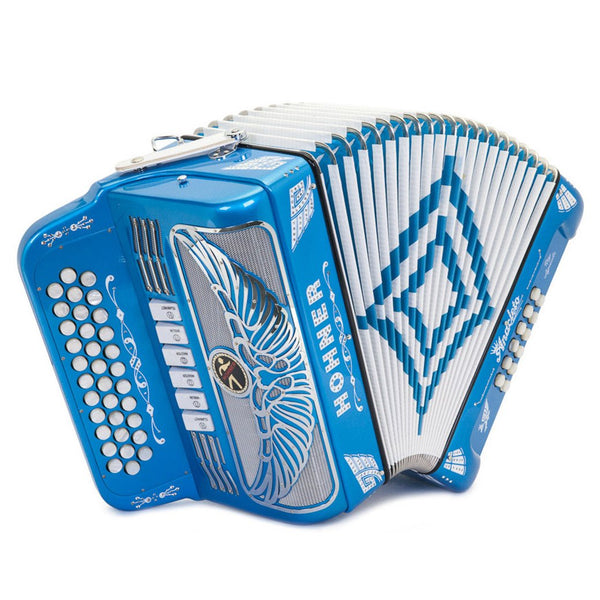 Anacleto Rey Aguila FBE/EAD 6 Switches Blue Metallic-accordion-Anacleto- Hermes Music