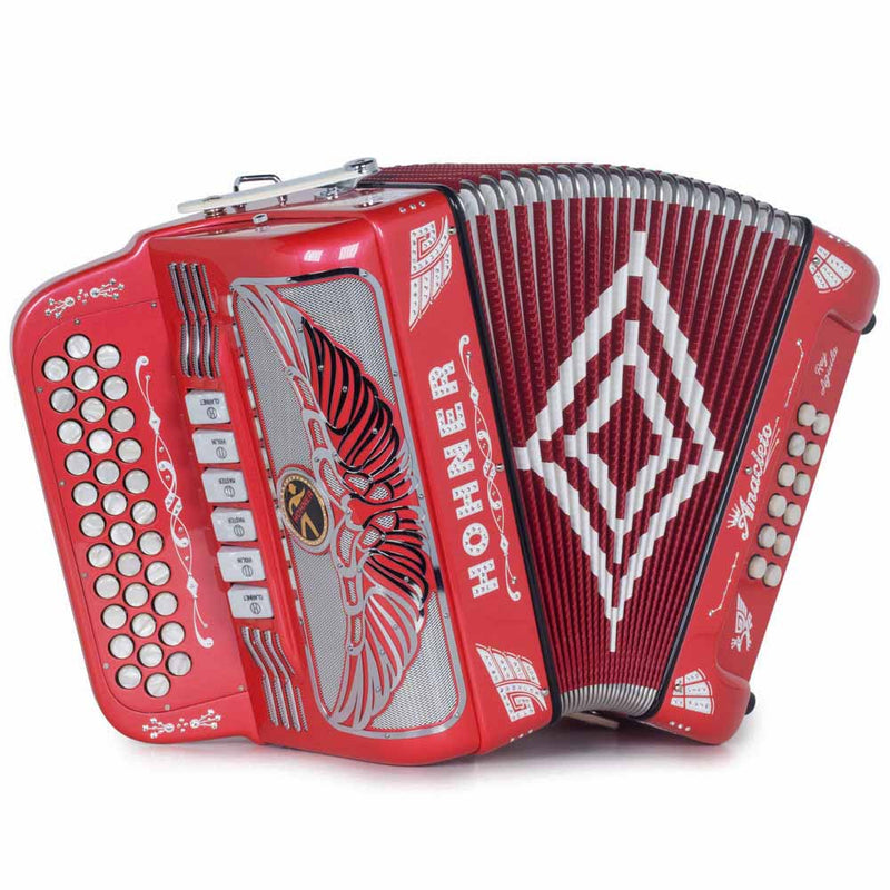 Anacleto Rey Aguila FBE/EAD 6 Switches Red-accordion-Anacleto- Hermes Music