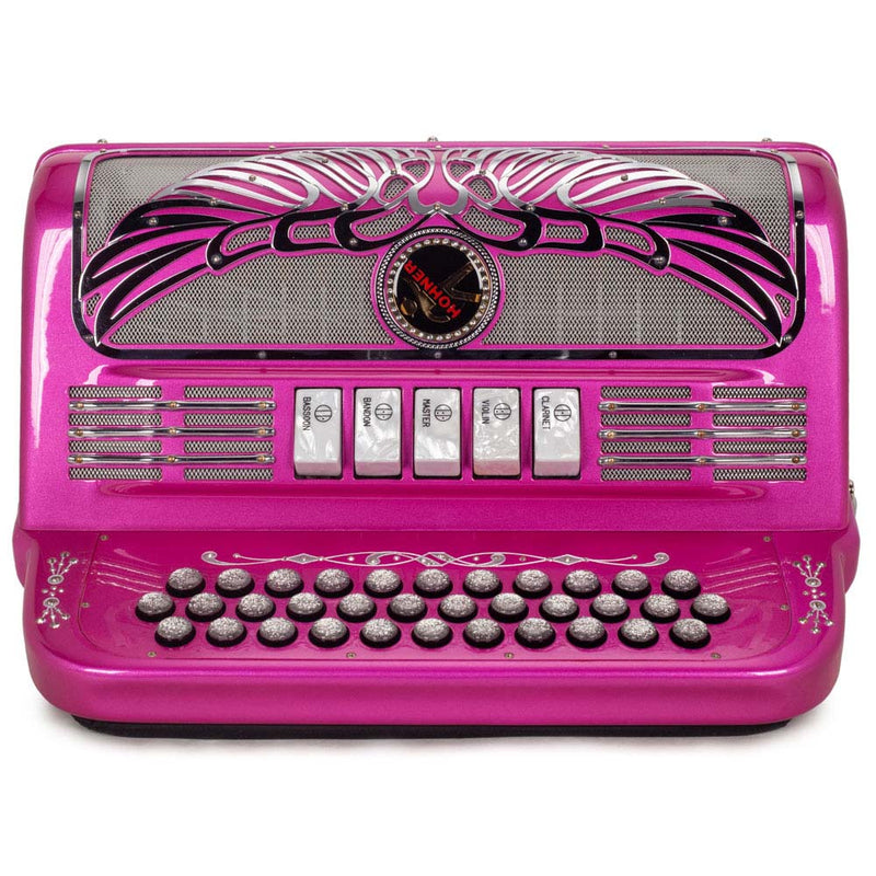 Anacleto Rey Aguila GCF 5 Switches Pink Metallic-accordion-Anacleto- Hermes Music