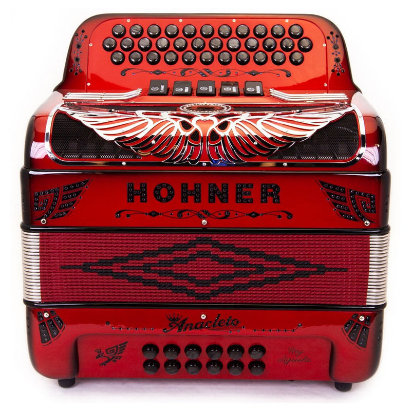 Anacleto Rey Aguila GCF 5 Switches Red Compact-accordion-Anacleto- Hermes Music