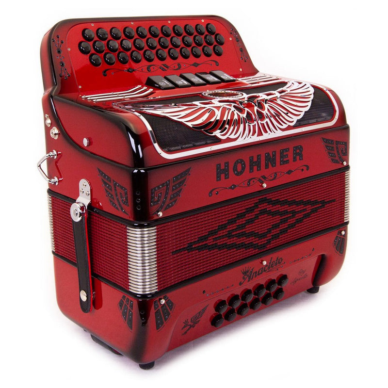 Anacleto Rey Aguila GCF 5 Switches Red Compact-accordion-Anacleto- Hermes Music