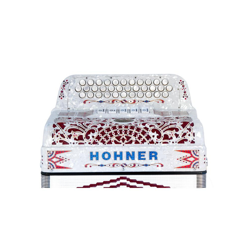 Anacleto Rey Del Norte III FBE White Pearl-accordion-Anacleto- Hermes Music