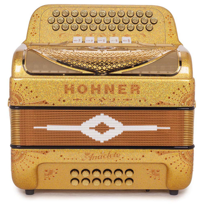 Anacleto Rey del Norte 5 Switches EAD Compact Holographic Gold-accordion-Anacleto- Hermes Music