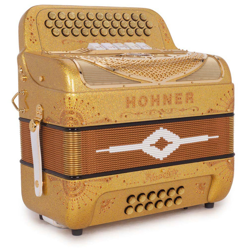Anacleto Rey del Norte 5 Switches EAD Compact Holographic Gold-accordion-Anacleto- Hermes Music