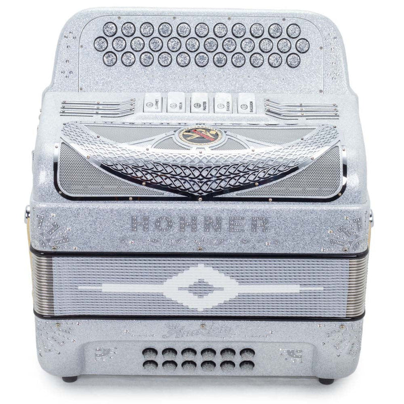 Anacleto Rey del Norte 5 Switches EAD Compact Silver-accordion-Anacleto- Hermes Music