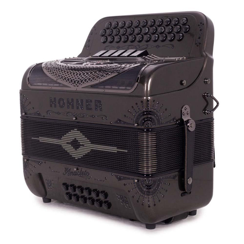 Anacleto Rey del Norte 5 Switches EAD Gray Metallic Compact-accordion-Anacleto- Hermes Music