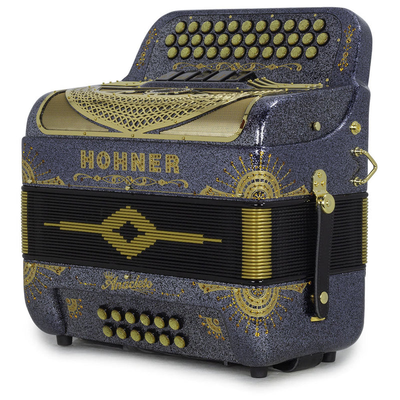 Anacleto Rey del Norte 5 Switches FBE Black Compact-accordion-Anacleto- Hermes Music