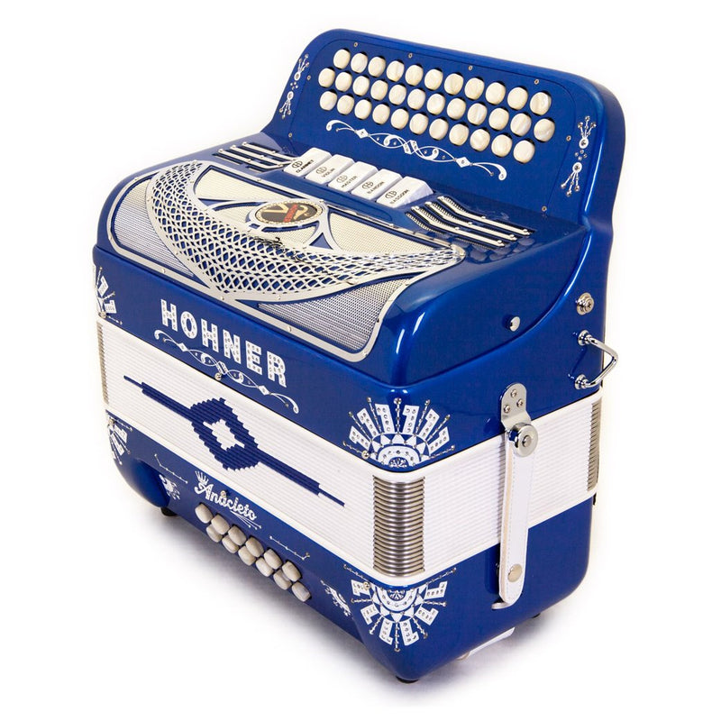 Anacleto Rey del Norte 5 Switches FBE Blue Compact-accordion-Anacleto- Hermes Music