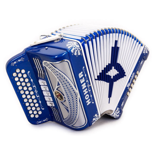 Anacleto Rey del Norte 5 Switches FBE Blue Compact-accordion-Anacleto- Hermes Music