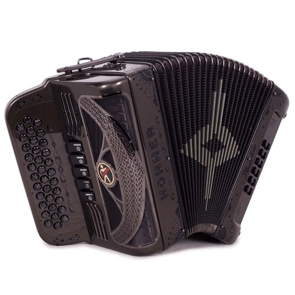 Anacleto Rey del Norte 5 Switches FBE Compact Gun Metal-accordion-Anacleto- Hermes Music