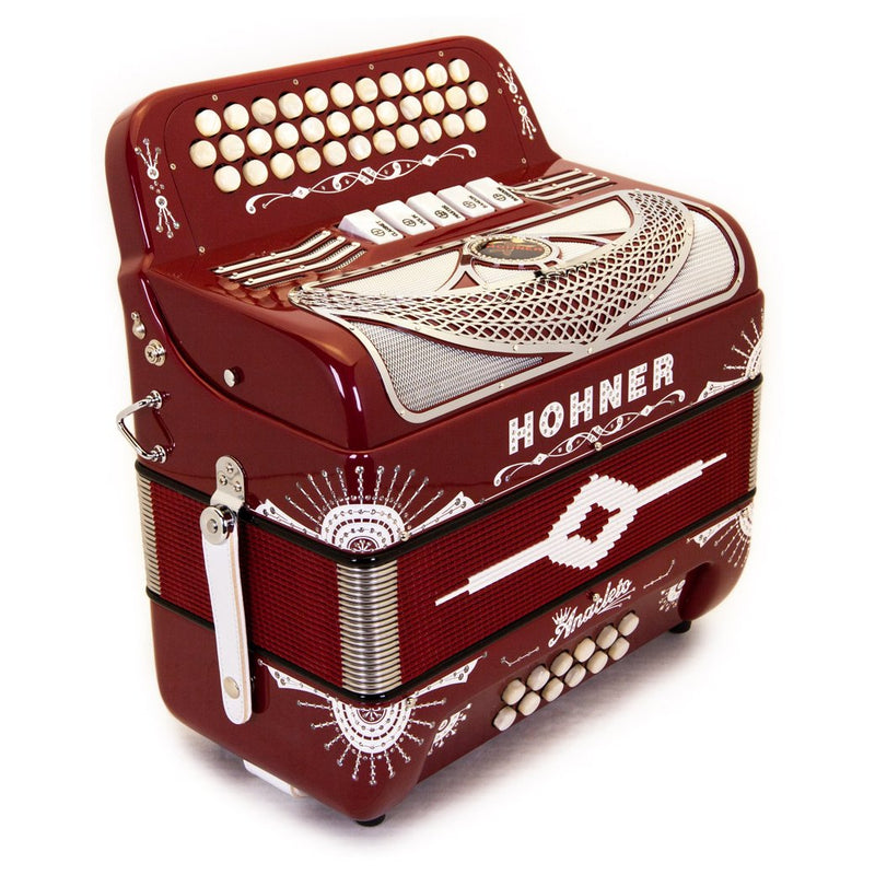 Anacleto Rey del Norte 5 Switches FBE Red Compact-accordion-Anacleto- Hermes Music