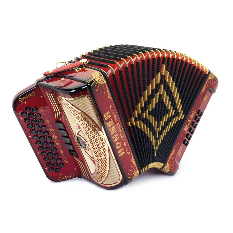 Anacleto Rey del Norte FBE 5 Switch Red Compact-accordion-Anacleto- Hermes Music